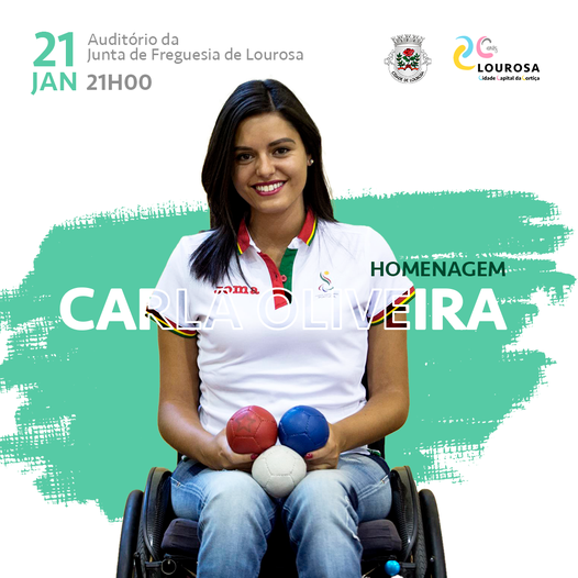 Atleta Carla Oliveira hoje homenageada pela Junta de Freguesia